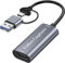 Video Capture Card HDMI to USB/USB C 3.0 Capture Device,4K 1080P Video Audio Game Streaming Recording for Live Broadcasting,Video Conference,Teaching,Streaming