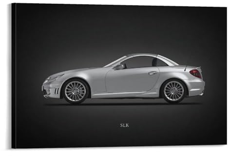 XINDIMAMA Mercedes Benz SLK Wandkunst, Bild, Gemälde, Poster, Leinwanddruck, Poster, Kunstwerke, Raumdekoration, 30 x 45 cm