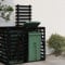Swpsd Wheelie Bin Storage Extension Black Solid Wood Pine Home & Garden black pine Bin Shed