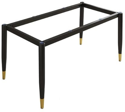 Moderne Metall-Möbelbeine für Tisch, Schreibtisch, Küche, Esstisch, starke Beine für Marmor, Glas, Holzplatte, verstellbarer Rahmen mit Saugnapf und Schraube, 90 cm x 45 cm x 72 cm, schwarz-goldfarben