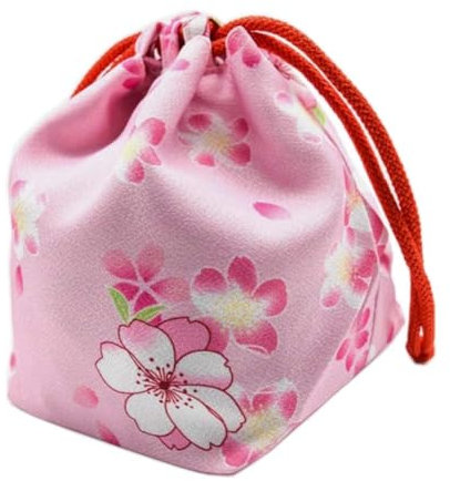 FANCYPUMPKIN Sac à main japonais Sakura, petit sac à monnaie, fourre-tout, sac à poignée, sac à cordon, sac à cosmétiques pour kimono Yukata, A-01