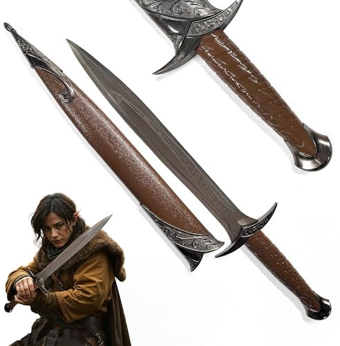Der Herr der Ringe - LOTR Schwert, Filmschwert, Schwert echt, Schwert aus Stahl, Der Hobbit, Zauberer Schwert, Deko Schwert für Sammler und als Geschenk (Kleines Abenteurerschwert)
