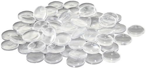 WISSNER 100 Muggelsteine ø 20 mm, Transparente Nuggets aus RE-Plastic, Bruchsicher & Robust, zum Basteln, Lernen und Dekorieren