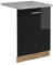 Vicco Pannello frontale della lavastoviglie R-Line, Nero lucido, 60 cm, PL Marmo