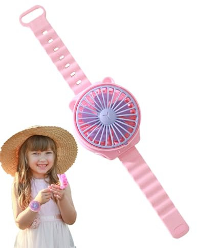 Générique Watch Fan, Creative Cartoon Watch Blower, Personal Stylish Handsfree Air Cooler, Cooling Tool for Kids, Boys, Girls, Students, Travel, Home, Friends, Family Summer Gadget
