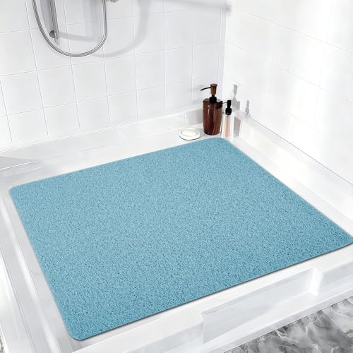 Duschmatte rutschfest, 54 x 54 cm Weich Komfort Sicherheits Badewannenmatte, Antibakterielle Badematte mit Ablauflöchern, Antirutschmatte Dusche für Badewanne und Nassbereiche