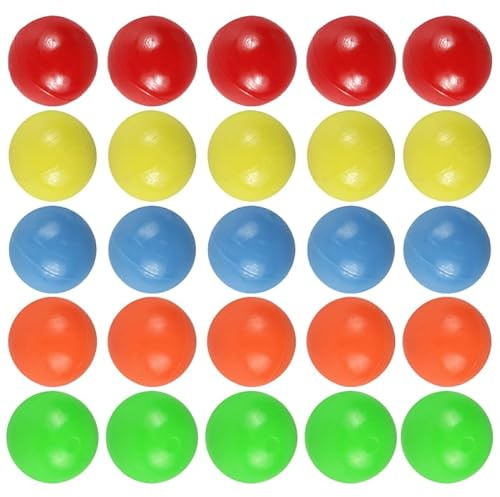 Yardwe 100 Stück Kleine Bunte Plastikkugeln 12Mm Farbige Spielkugeln Für Mathe Lernspiele Vorschule Grundschule Hand-Auge-Koordination Mathematik Lehrmittel