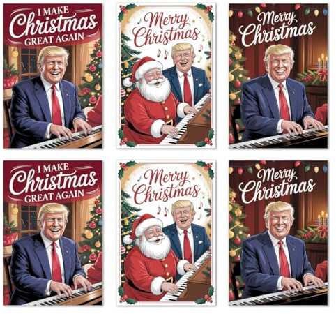 Edition Seidel Set 6 (3x2) exklusive Premium Weihnachtskarten mit Umschlag. Doppelkarten/Klappkarten mit Briefumschlag. Karte Postkarte Grußkarte Weihnachtspostkarte Weihnachten Xmas lustig