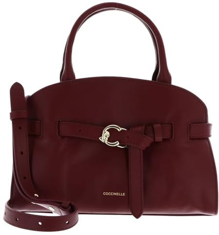 Coccinelle Leder Schultertasche Handtasche Sabine Handbag Ribes beere
