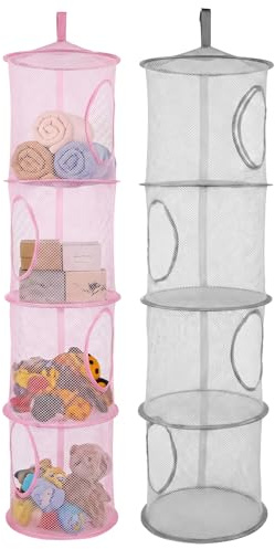 Rudfovn 2 Pcs Hanging Soft Toy Storage, Hammock Storage Net for Teddy Soft Toys