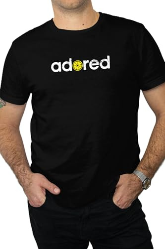 De-Stroy The Roses Adored T-Shirt, Black with Yellow Lemon Logo, Premium Music Band Merch (UK, Alpha, L, Regular, Regular)