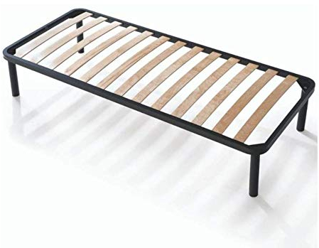 EVERGREENWEB Orthopädisches Bett Lattenrost 120x190 hoch 35cm Leisten Extra Komfort aus Buche Holz Verstärkt mit 4 Füße Abnehmbar Rahmen aus Stahl Bettgestell für alle Betten und Matratzen Einzelbett