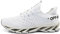 SSERHEHK Sportschuhe Laufschuhe Atmungsaktiv Leichte Turnschuhe Gym Fitness Sneaker für Herren Damen 18 White 39EU