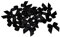 20 Stück Satinschleifen 2,5x3cm (schwarz 030) // Deko Schleifen für Hochzeit Taufe Kommunion Applikation Streudeko einfarbig