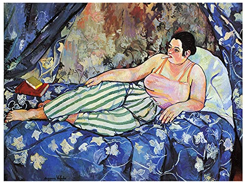 Legendarte - Kunstdruck auf Leinwand - The Blue Room (Das Blaue Zimmer) Suzanne Valadon - Wanddeko, Canvas cm. 80x100