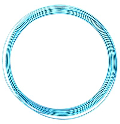 Vaessen Creative 24234-012 Aludraht Flach Schmuck, Biegsam, Aluminium, türkis, 3, 5 x 1 mm x 5 m