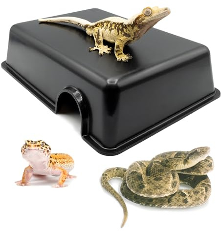 Pangea Reptile Hide Box (C- Medium), Black