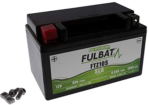 FULBAT Batterie 12 V 8,6 Ah (FTZ10S) [wartungsfrei & versiegelt] kompatibel mit Yamaha YZF-R1, Y, YC 1000 ccm Baujahr 04-09