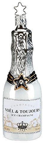 Inge-glas - Christbaumschmuck - Baumschmuck - Ice Champagner - Größe 12,5 cm - mundgeblasen