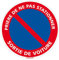 Panneau Prière de ne Pas Stationner Sortie de Voiture. Disque interdiction de stationner rouge bleu. Autocollant ou panneau PVC 1 mm - Diamètre 250 mm - Plastique PVC 1 mm - Plastique PVC 1 mm -