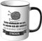 JUNIWORDS Tasse - Ich denke an Stricken - Wähle Motiv & Farbe - Schwarz
