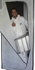 Colorus Premium Staubschutztüre Spinnvlies mit C-Reißverschluss | Staubschutz Bautür mit bodentiefer Öffnung