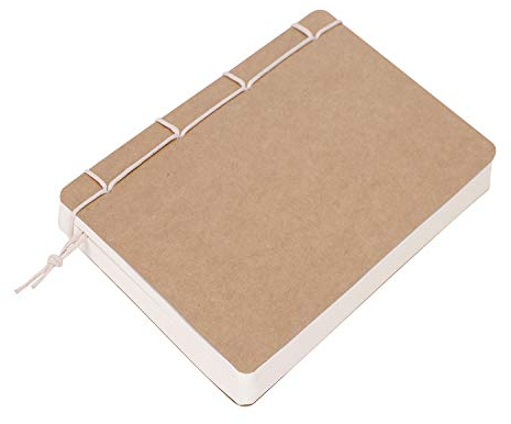 LONTG Retro Notizbuch A5 Tagebuch Kraftpapier Notebook 110 Blätter Notizblock Blanko Schreibheft Schreibblock Junge Mädchen Notizheft Reisetagebuch Büro Schule Schreibheft mit Seil Seilbindung