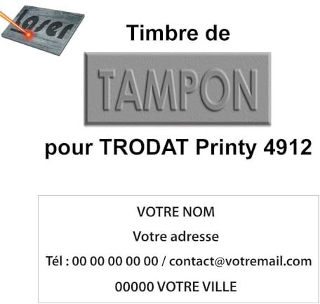 Stempel Gummi für Stempel Trodat Printy 4912