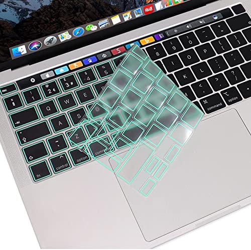 MOSISO Ultra Thin TPU Keyboard Cover Compatible with MacBook Pro 13 inch 2025-2020 M2 M1 A2338 A2289 A2251 & Pro 16 inch A2141 Retina Touch ID 2020 2019, Soft Skin Protector, Mint Green
