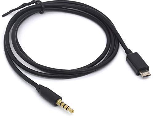 Tomost Micro-USB auf 3,5 mm Audio-Ausgangskabel, vergoldet, 4-polig, 3,5 mm Stecker auf Micro-B-Stecker, Auto-AUX-Audio-Verlängerungskabel für Android (1 m)