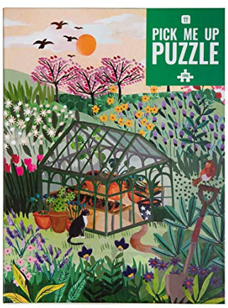 Talking Tables 1000-teiliges Gartenpuzzle - mit passendem Poster & Quizblatt | Buntes illustriertes Design, britische Blumen, Geburtstagsgeschenk, Geschenke für Gärtner, Wandkunst