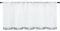 HeichkelL Scheibengardine Voile Bistrogardine mit Satinband Kurzstores Tunnelzug Gardinen Küche Vorhang aufgenähte Satinband als Bordüte Grau BxH 90x30 cm