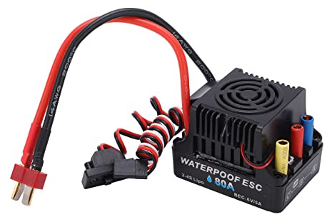 RC Car Brushless ESC, 80A Brushless ESC 6V 5A SBEC RC Car Elektronischer Geschwindigkeitsregler ESC für 1/8 RC Car Automodellzubehör Modellspielzeug