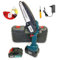 Mini Motosega a Batteria per Potatura, 6 Pollici 2 Batterie 48/24V Sega a Batteria per Potatura con Pompetta Olio Motosega Elettrica a Batteria Portatile per il Taglio del Legno Giardino