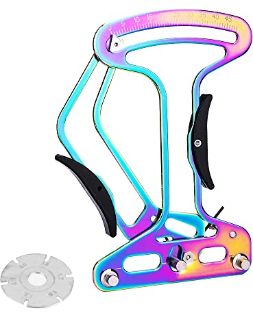 ANCLLO Medidor De Tensión De Bicicleta De Aleación Portátil De Aluminio, Medidor De Verificación De Radios De Llanta Medición Precisa Y Confiable para Radios Redondos Y Radios Planos-Colorido