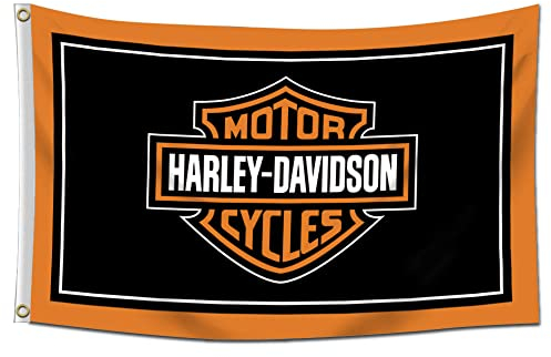 Kasflag Motor-Banner-Flagge, Davidson-Flagge, Wandteppich, 90 x 150 cm, strapazierfähig, 150D-Polyester, für Studentenwohnheim, Männerhöhle (90 x 150 cm)