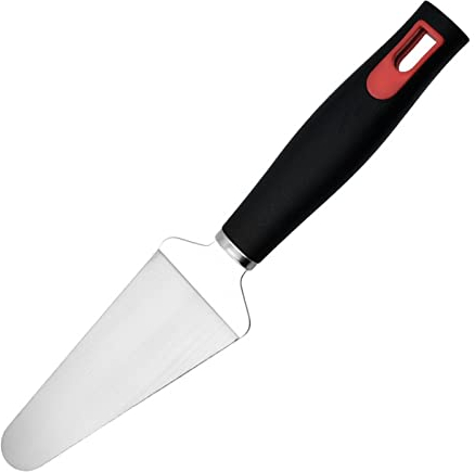 Edelstahl-Dreiecksschaufel Pp-Griff Pizzaschaufel Haushalt Kuchen Käseschaufel Küche Backen, Schwarz 28,2 * 6,1 cm