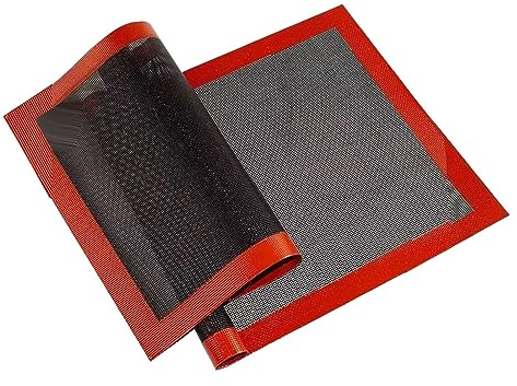 Tapis De Cuisson En Silicone Perforé 2 Pièces, Tapis De Cuisson En Fibre De Verre Anti-Adhérence Réutilisable Tapis De Cuisson Antiadhésif Pour Biscuits Macarons Pain (30 X 40 Cm)