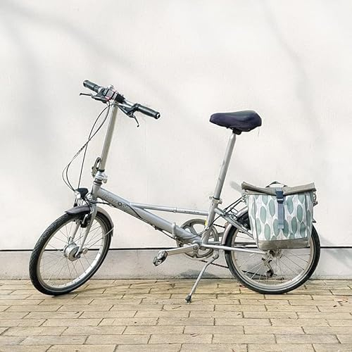 Ikuri Kleine Fahrradtasche 20-26’’ für Kinder Falträder Klappräder aus Plane mit Umhängegurt – Modell Banana Leafs