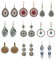 JewelryWe Schmuck 9 Paar Boho Lange Baumeln Ohrringe Damen Hängend Ohrringe Set Blumen Blatt Wassertropfen Rund Kreis Quaste Retro Böhmische Hängeohrringe Ohrhänger für Frauen Mädchen