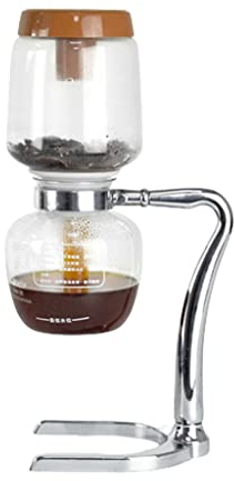 JITEM Cafetera sifón cafetera manual estilo japonés sifón de vidrio al vacío olla percoladores 3 tazas de vidrio de mesa sifón cafetera para café o té