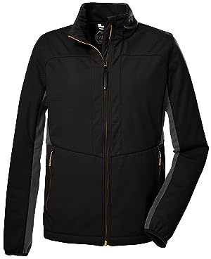killtec Herren Softshelljacke/Outdoorjacke mit Stehkragen KOW 42 MN SFTSHLL JCKT, schwarz, L, 39772-000