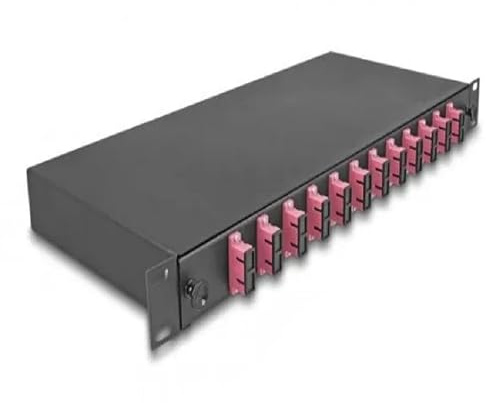 19 LWL Spleißbox 12 x SC Duplex OM4 1HE spleißfertig komplett bestückt