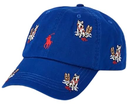 POLO RALPH LAUREN Herren Baseball Cap Hut bestickt Huskies blau, Blau, Einheitsgröße