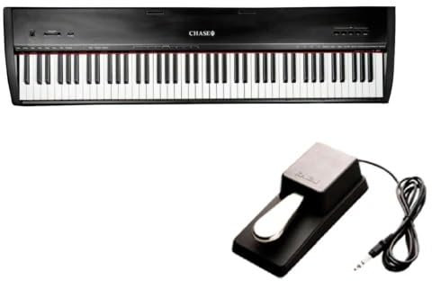 CHASE P-51 DIGITAL PIANO IN BLACK - 88 NOTES FULLY WEIGHTED HAMMER ACTION KEYS, USB INPUT & PIANO TYPE SUSTAIN PEDAL. ALSO COMPITABLE WITH 3 PEDAL UNIT - SUSTAIN, SOSTENUTO & SOFT PEDAL