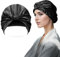 Anfly Seidenhaube zum Schlafen, Schlafmütze aus 100% Maulbeer Seide, Echte Silk Bonnet, Haarhaube für die Nacht Kopfbedeckung für Damen mit Lockiges, Krauses, Glattes Haar
