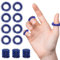 20 Stück Akupressurringe Stachelige Sensorische Finger Massage Ring Fingermassagering, Geräuschlose Entspannende Massageringe für Fingerspitze der Erwachsene und Jugendliche (Blau)