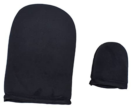 Baluue 2St Sonnenschutzhandschuhe handpflege handschuhe handschmuck Handschuh zum Selbstbräunen brauner Handschuh- Sonnenloser Bräunungshandschuh Schminkhandschuhe Black