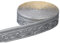ACESOME 10m x 8cm Frise Murale Adhesive, Moulure Murale Fabriqué en XPE, Papier Peint Autocollant Mural, Moulure Plafond Decorative, Découpable, Texture 3D, gris argenté