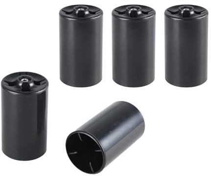 Woedpez 5pc AA Zu D Zelle Batterie Konverter Shell Einfach Verwenden D Größe Batterie Adapter Spacer Fall Für Haushalt Büro Geräte 5pcs